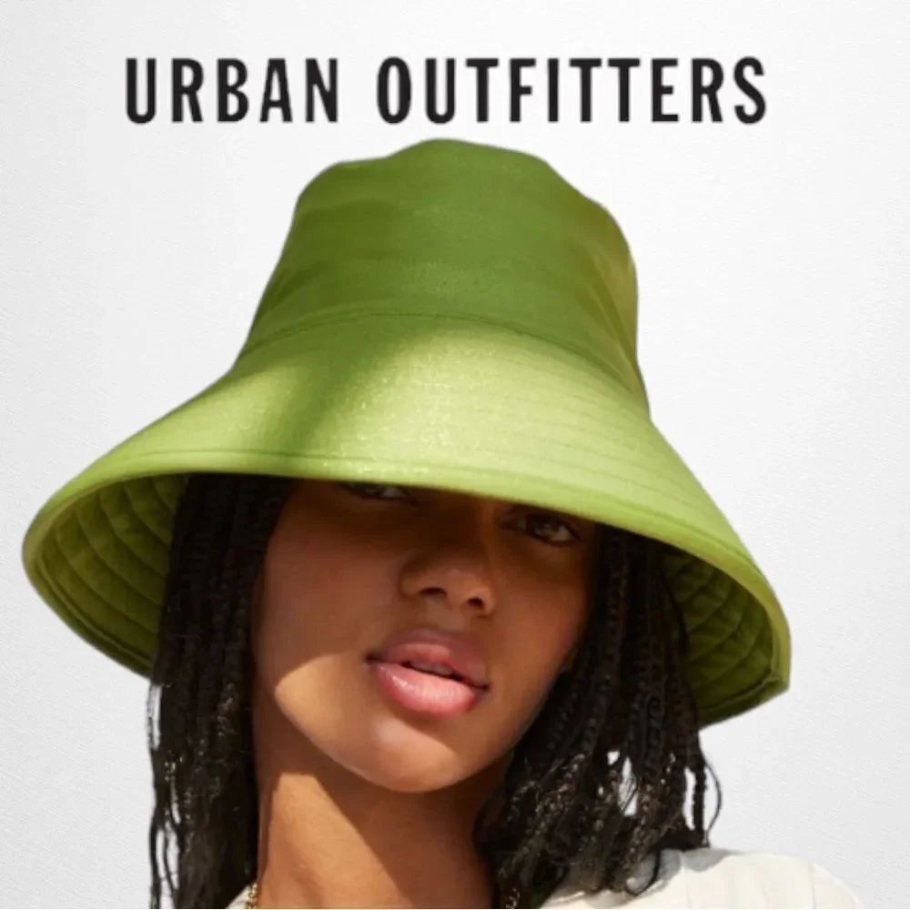 UO Urban Outfitters Metallic Shimmer Green Bucket Cap Hat NEW